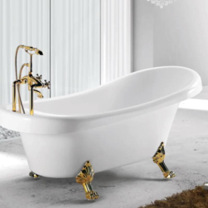 Top 10 Best Bathtubs in Malaysia 2025 6 Big-Bath-Free-Standing-Bathtub-c w-Chrome-Gold-Faucet-Leg