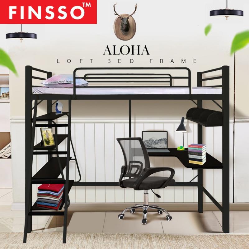 Top 10 Best Space Saving Loft Beds in Malaysia 2025 3 FINSSO-Aurora-Loft-Single-Metal-Bed-Frame