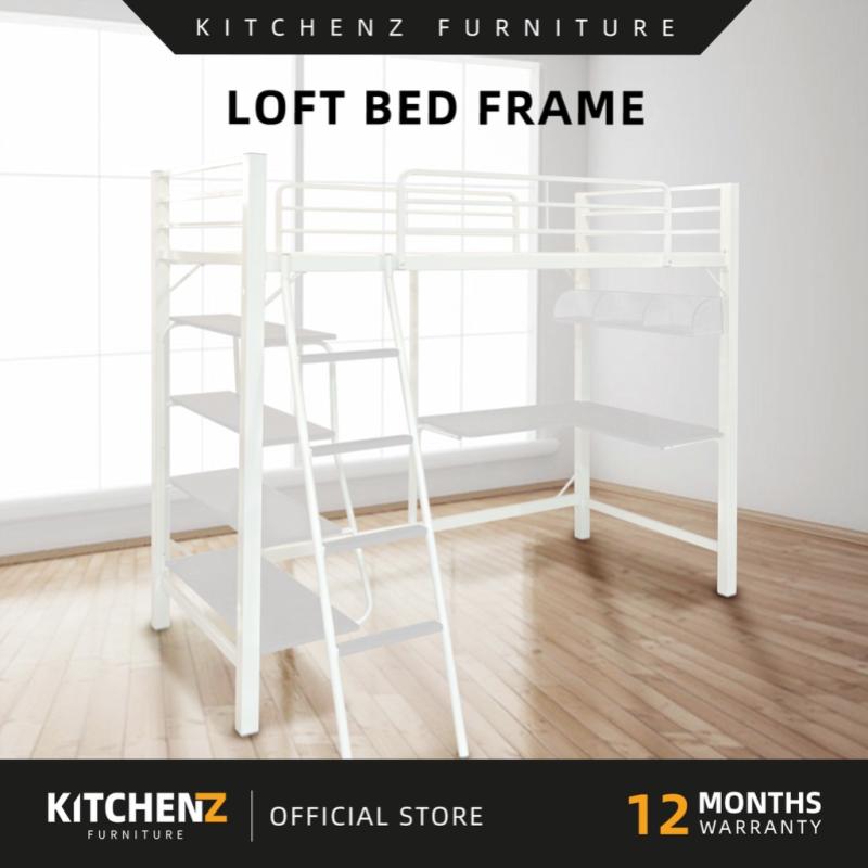 Top 10 Best Space Saving Loft Beds in Malaysia 2025 2 KitchenZ-Furniture-V-Loft-Single-Size-Bed-Frame
