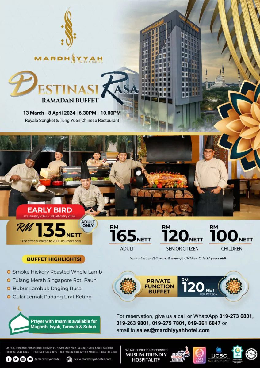 10 Bufet Ramadan Terbaik di Shah Alam 2024 8 Mardhiyyah Hotel Suite
