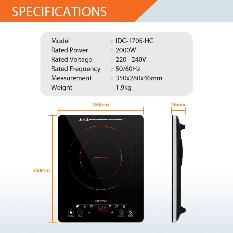 Top 15 Best Induction Cookers in Malaysia 2025 4 HETCH-IDC--HC-Induction-Cooker-Ultra-Slim-