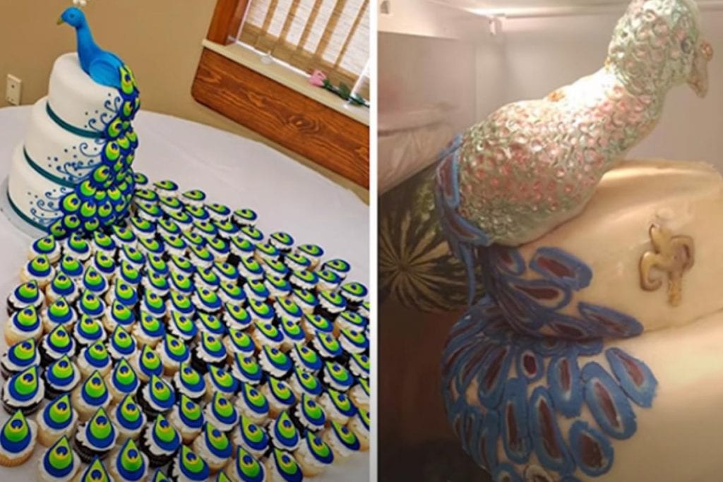 Funniest Wedding Cake Fails | Expectation Is Far From Reality 2 Peacock-Cake-x-