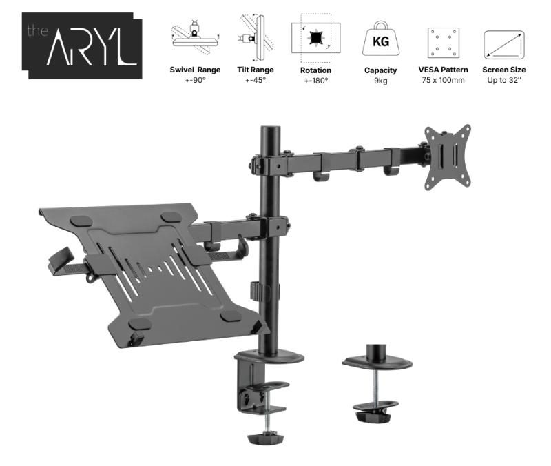 Top 10 Best Monitor Arms in Malaysia 2025 8 the-Aryl™-Premium-Full-Motion-Monitor-and-Laptop-Desk-Mount-Arm-