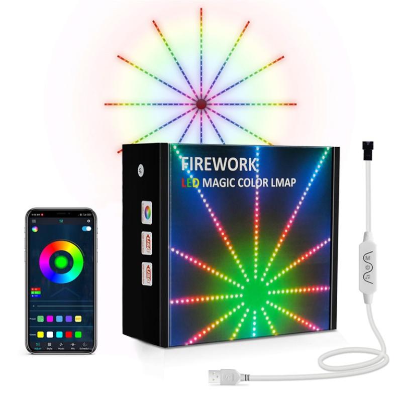 Top 20 Best Gaming Room Decor Ideas in Malaysia 2025 7 Fireworks-LED-Light-Strip