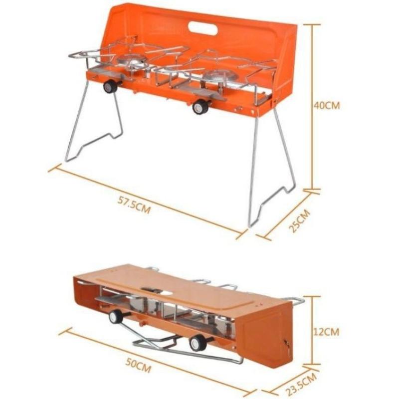 8 Dapur Perkhemahan Terbaik di Malaysia 2025 2 Foldable-Freestanding-Camping-Double-Burner-Gas-Stove