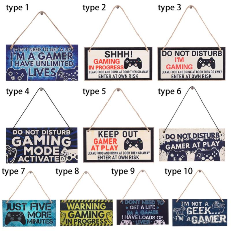 Top 20 Best Gaming Room Decor Ideas in Malaysia 2025 12 SUER-Gaming-Room-Sign-Wood-Plaque-Door-