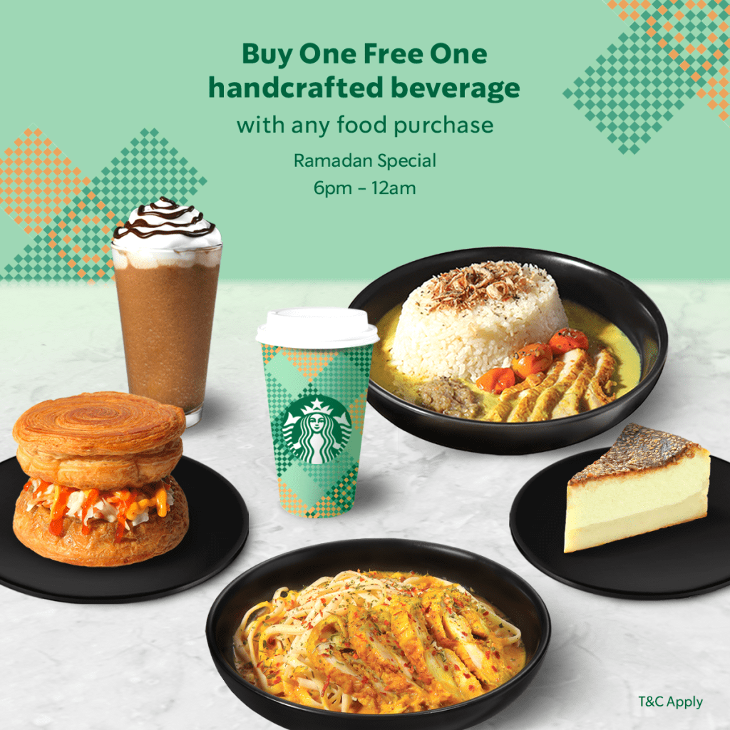 <strong>Starbucks Buy 1 Free 1 Ramadan Deals </strong> 3 Starbucks-