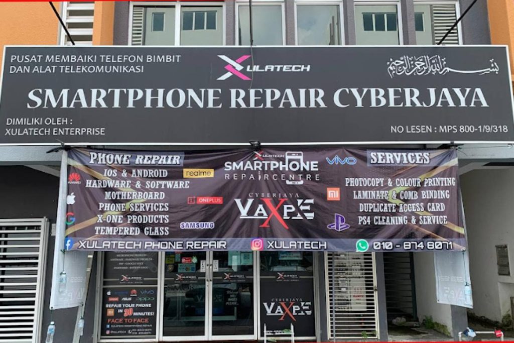 10 Kedai Aksesori Telefon Terbaik di Cyberjaya 2025 4 Xulatech-Smart-Phone-Repair-Cyberjaya-