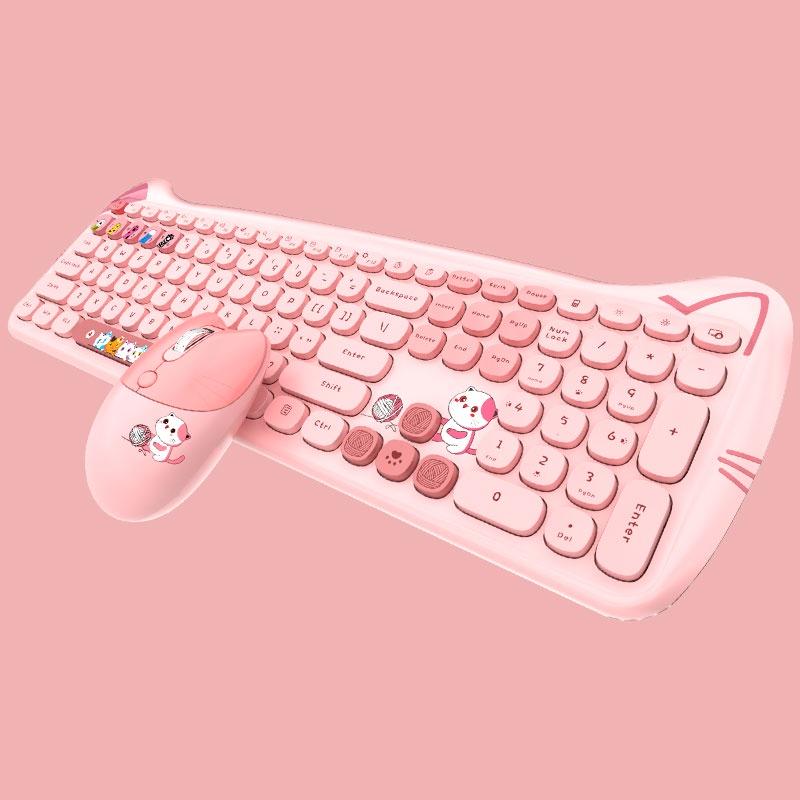8 Papan Kekunci Berwarna Terbaik di Malaysia 2025 9 MOFII-Geezer-Cute-Cat-Wireless-Keyboard