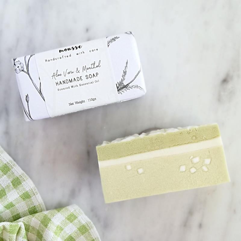 Top 10 Best Shampoo Bars in Malaysia 2025 9 Mousse-Aloe-Vera-and-Menthol-Handmade-Soap