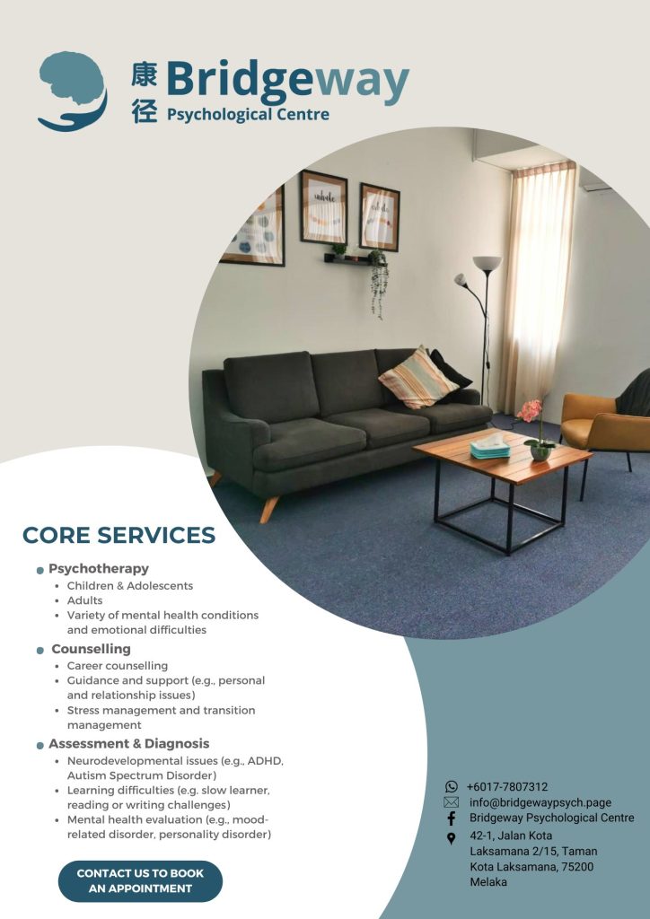 <strong>Top 7 Best Psychology Centers in Melaka 2025</strong> 3 Bridgeway-Psychological-Centre-