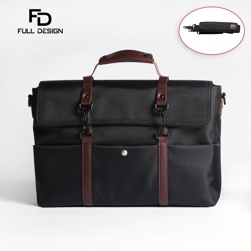 Top 8 Best Briefcases For Men in Malaysia 2025 3 FULL-DESIGN-Men-Briefcase-Shoulder-Waterproof-Nylon-Laptop-Bags-Black-Grey