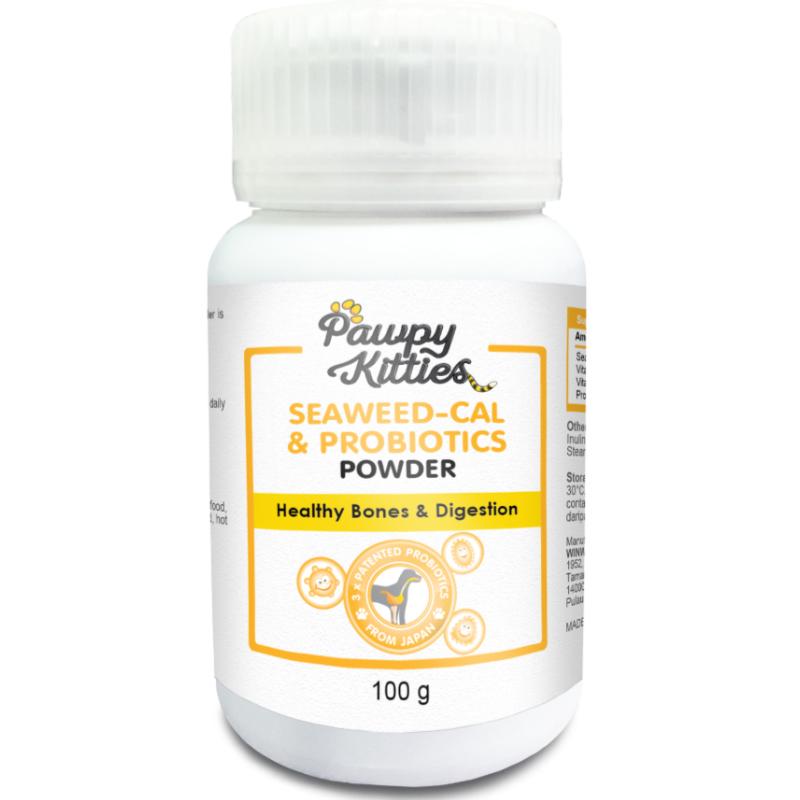Top 10 Best Cat Vitamins & Supplements in Malaysia 2025 11 Pawpy-Kitties-Seaweed-Cal-Calcium-Probiotics-Powder-