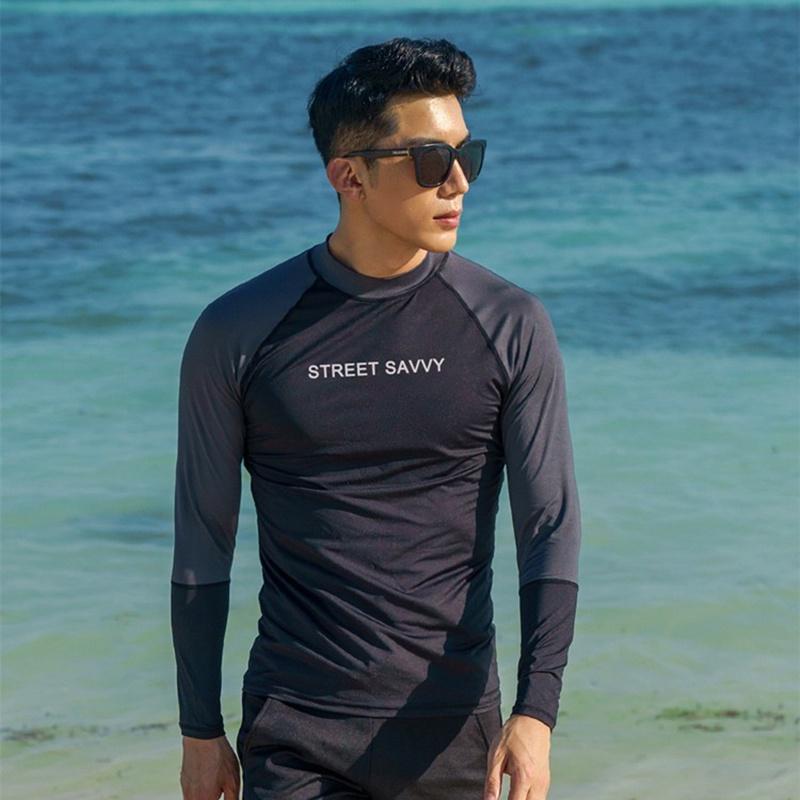 7 Rash Guard Terbaik Untuk Lelaki di Malaysia 2025 6 SAILBEE-Mens-UV-Protect-Surfing-Rash-Guard-Long-Sleeve-Swimsuit-Rashguard-Surf-Shirt-M
