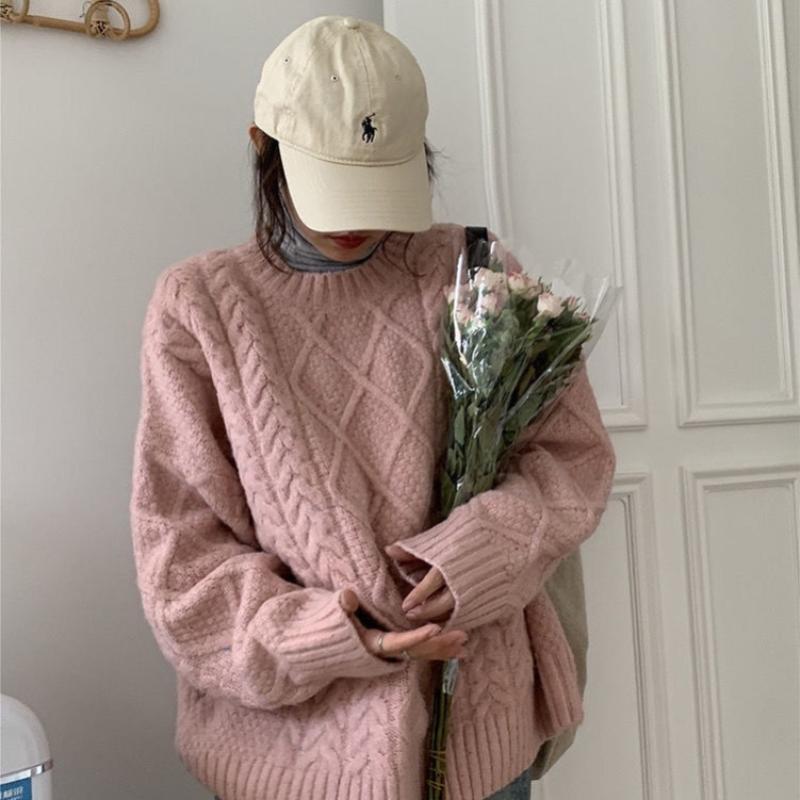 Top 10 Best Women’s Sweaters in Malaysia 2025 6 Sweater-Womens-Loose-Retro-Sweet