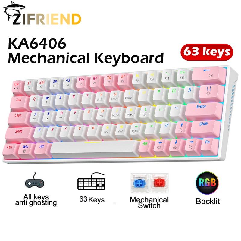 Top 10 Best RGB Keyboards in Malaysia 2025 8 ZIFRIEND--Keys-Small-Mechanical-Keyboard-RGB