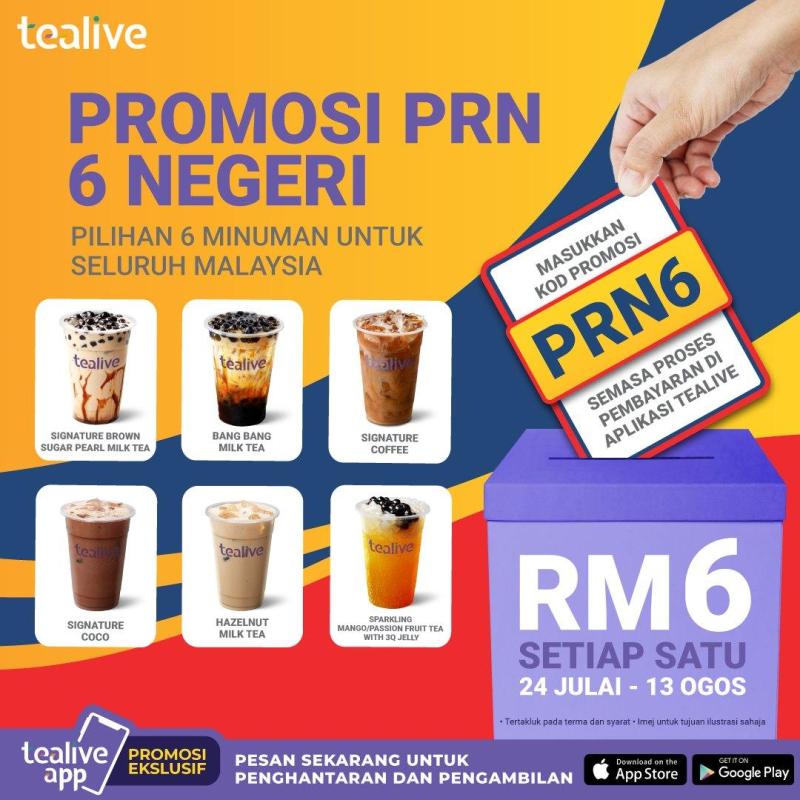 <strong>Enjoy Your Favourite Tealive Drinks for Only RM6</strong> 1 tealive-