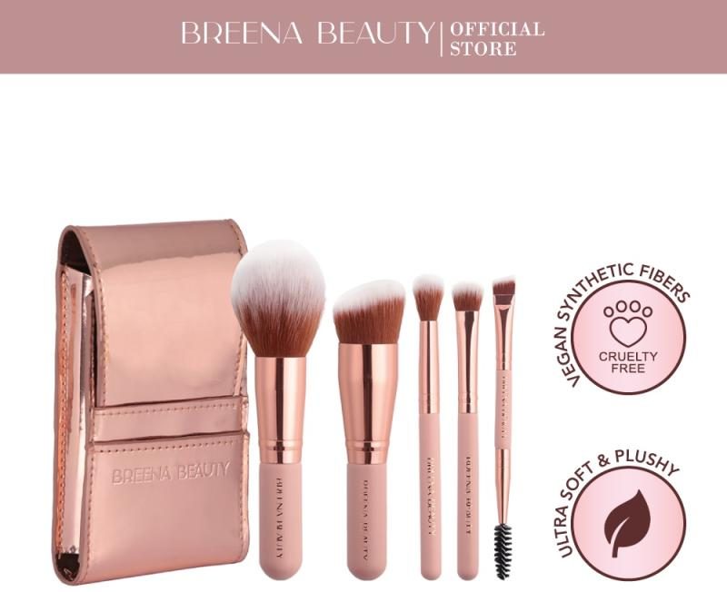 Top 10 Best Makeup Brush Sets in Malaysia 2025 7 BREENA-BEAUTY-Travel-Mini-pcs-Makeup-Brush-Set-