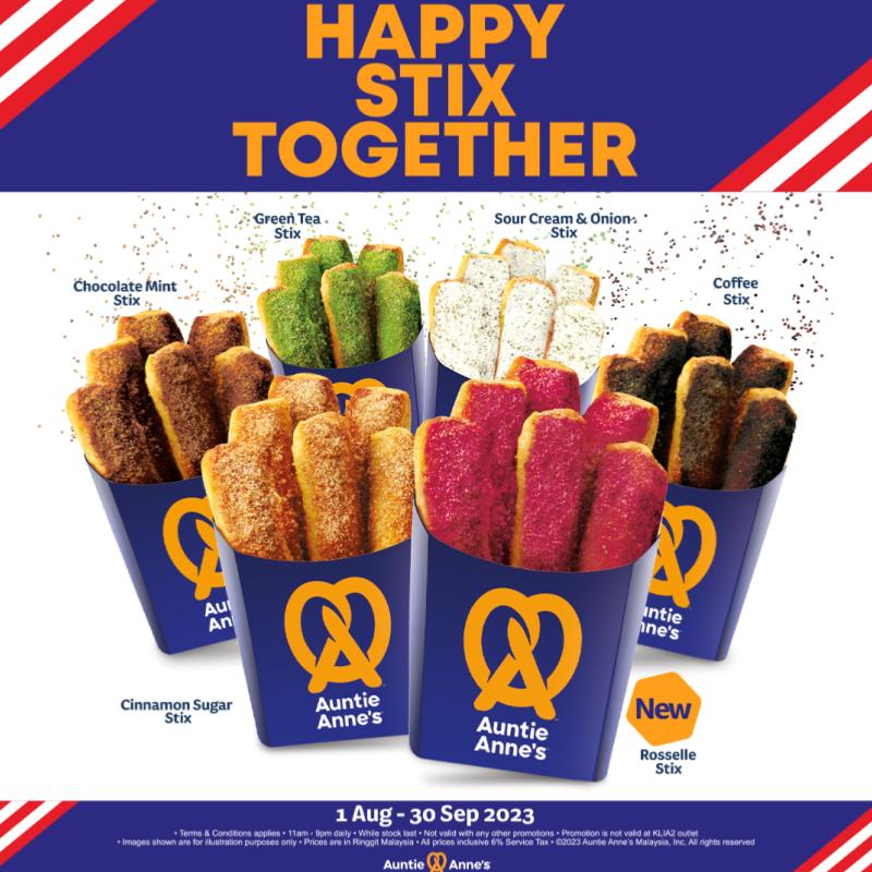 Auntie Anne's Happy Stix Together Merdeka 2023 Deals 1 auntie