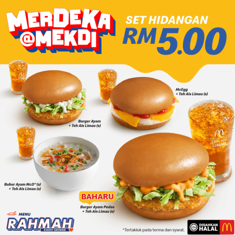 Enjoy Menu Rahmah Merdaka@Mekdi Deals 2023 1 mcd