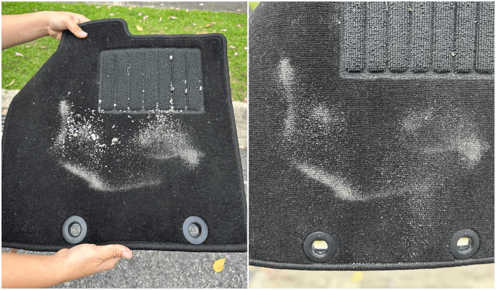 A Closer Look at the Trapo HEX II Car Mats 9 Normal Mat Before After