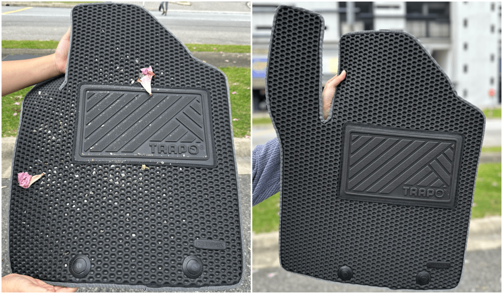 A Closer Look at the Trapo HEX II Car Mats 10 Trapo-Mat-Before-After