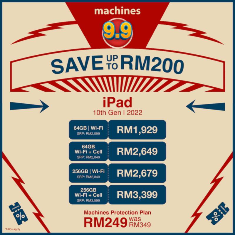 Machines 9.9 Deals Up to RM850 OFF 8 promo-