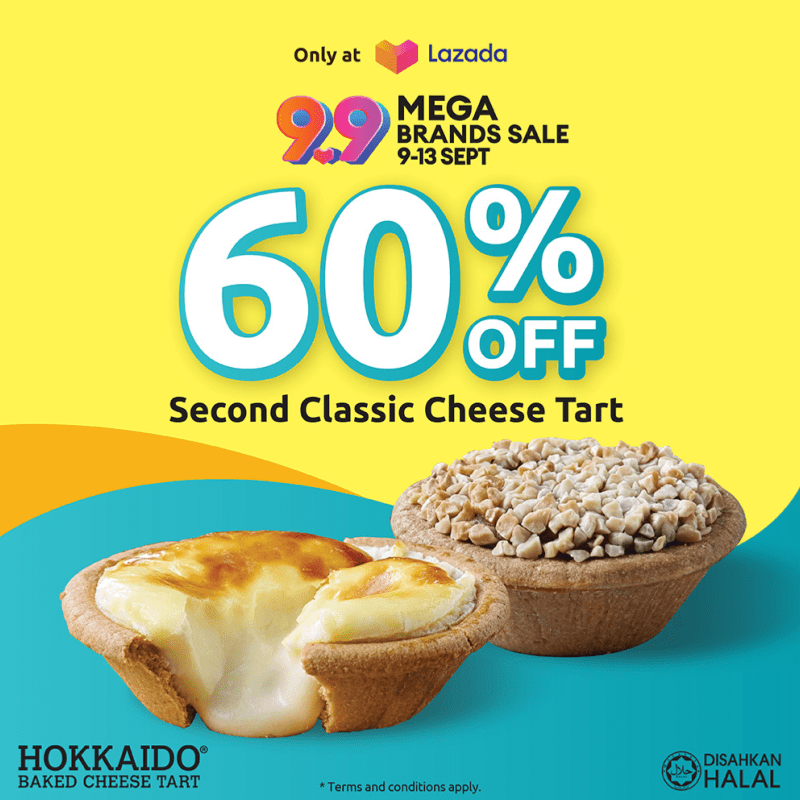 Hokkaido Baked Cheese Tart 9.9 Lazada 60% OFF 1 promo-