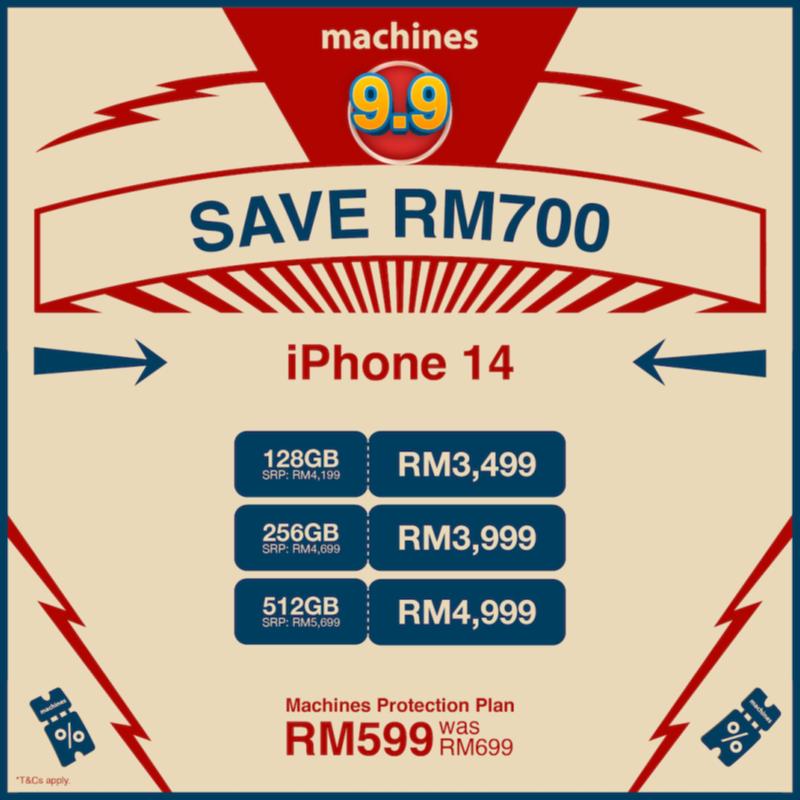 Machines 9.9 Deals Up to RM850 OFF 5 promo-