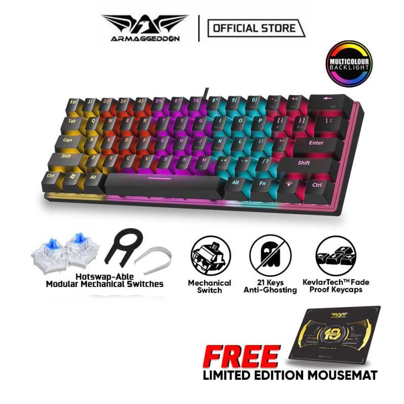 10 Mechanical Keyboard Terbaik Bajet Bawah RM100 di Malaysia 2025 4 Armaggeddon MKA 1C Neo Mechanical Keyboard