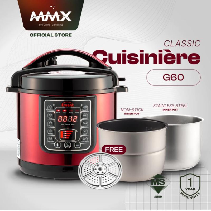 10 Pressure Cooker Terbaik di Malaysia 2025 2 MMX Ewant G60 Cuisiniere Digital Pressure Cooker