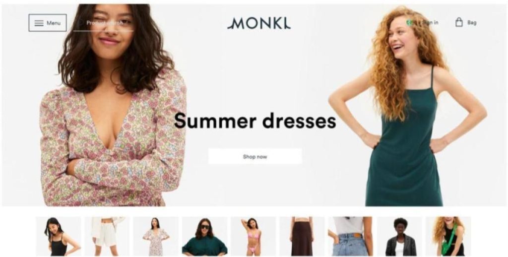 Top 10 Best Online Clothing Stores in Malaysia 2025 10 Monki-website
