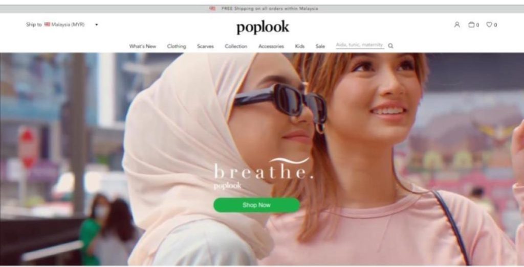 Top 10 Best Online Clothing Stores in Malaysia 2025 11 POPLOOK-website