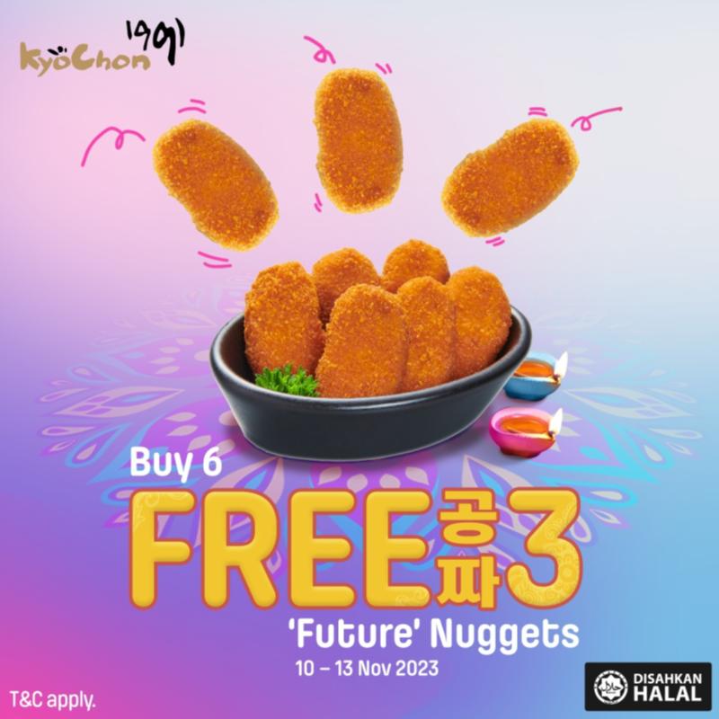 KyoChon Buy 6 Free 3 'Future' Nuggets Deepavali 2023 Deal 1 christmas 39