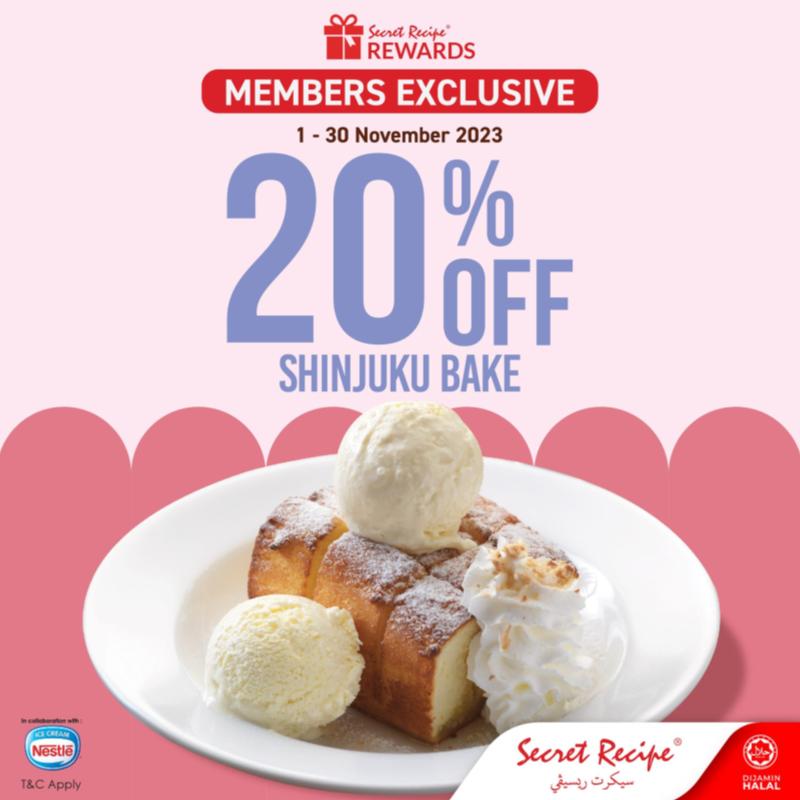 Secret Recipe Members Exclusive 20% Shinjuku Bake Offer 1 promo 4 1