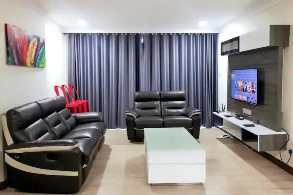 Top 10 Best Airbnbs in Kuching 2025 17 Kuching-Waterfront-View-Apartment-living-room