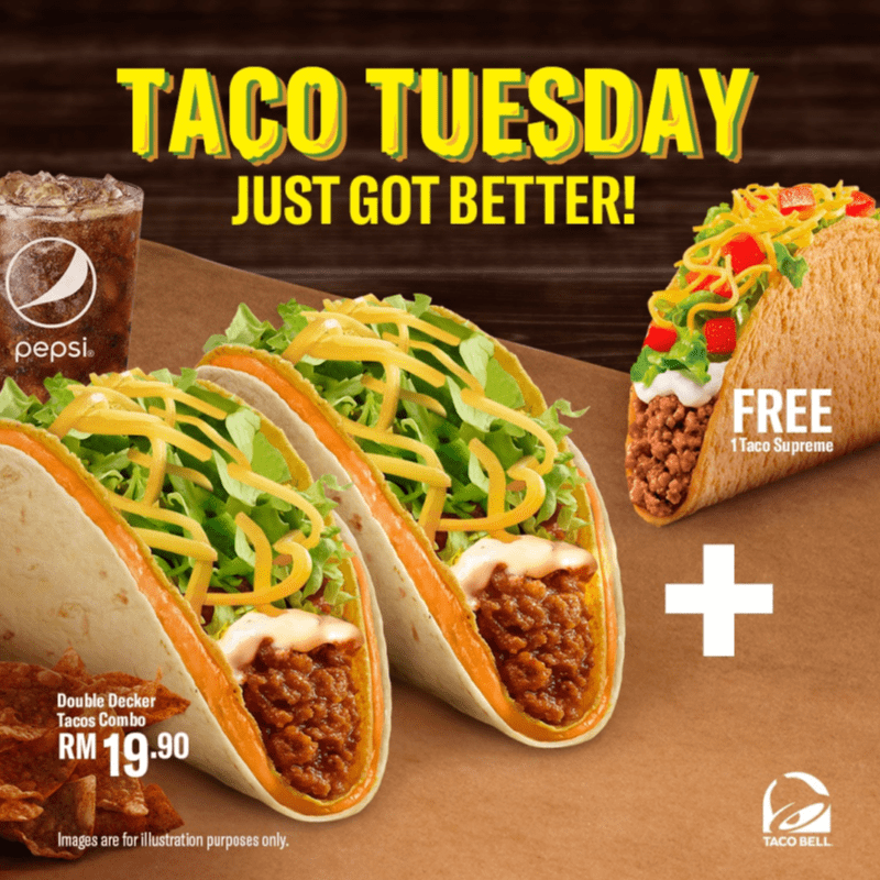 Taco Bell FREE 1 Taco Supreme Deal 1 promo 2 1