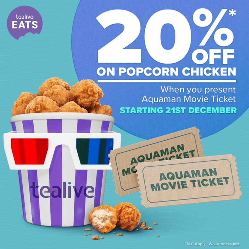 Tealive 20% OFF on Popcorn Chicken 1 promo 8