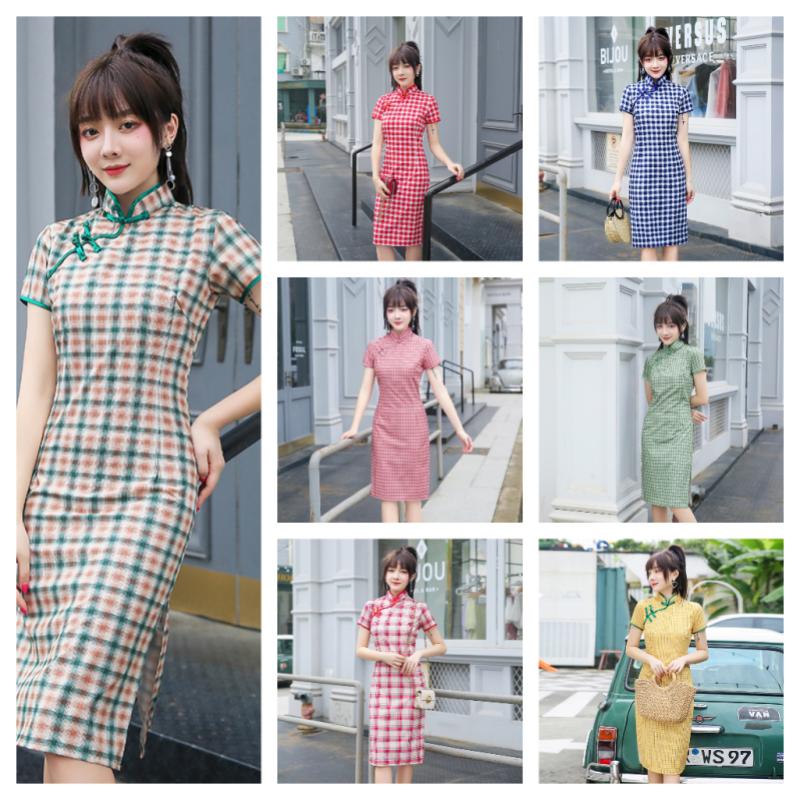 Top 10 Best Chinese New Year Outfits in Malaysia 2025 11 Plaid Cheongsam