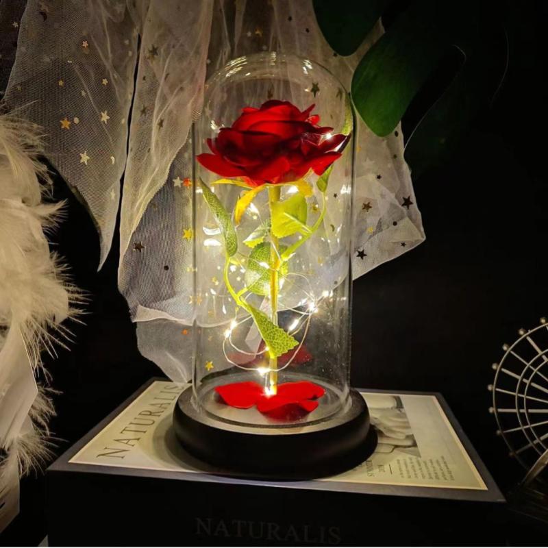 20 Hadiah Valentine Terbaik Untuk Kekasih Wanita Di Malaysia 2025 13 Red Rose Led Light in Glass Dome