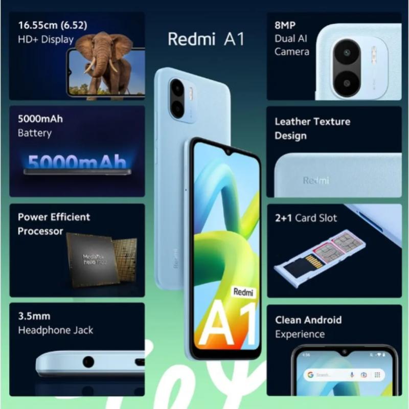 7 Telefon Pintar Terbaik di bawah RM400 di Malaysia 2025 2 Xiaomi-Redmi-A1-description