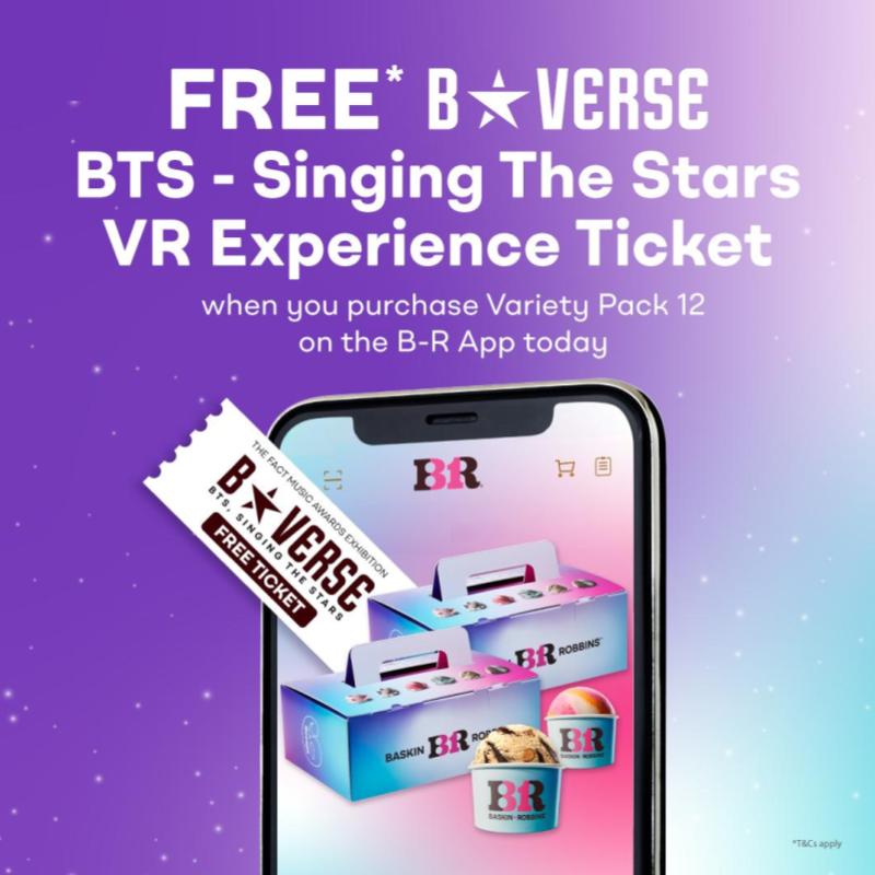 Baskin Robbins x B*VERSE BTS Singing The Stars FREE Ticket 1 promo 15