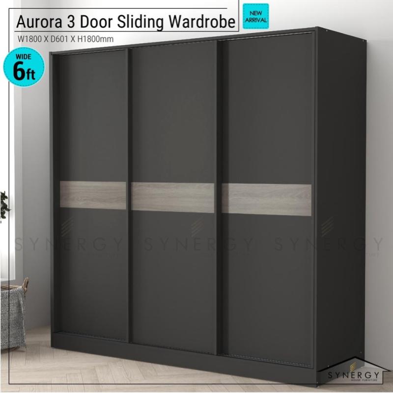 Top 10 Best Custom Built-In Wardrobes Below RM4,000 in Malaysia 2025 8 Aurora Collection Wardrobe 3 Door Sliding