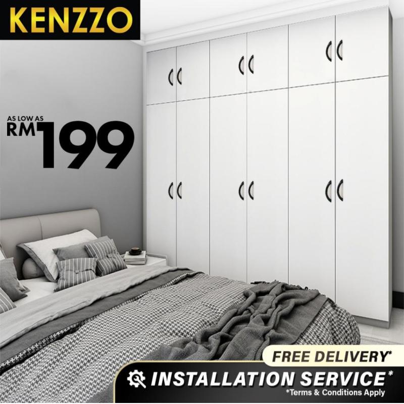 Top 10 Best Custom Built-In Wardrobes Below RM4,000 in Malaysia 2025 7 KENZZO 10 6 4 DOORS enormous wardrobe 1