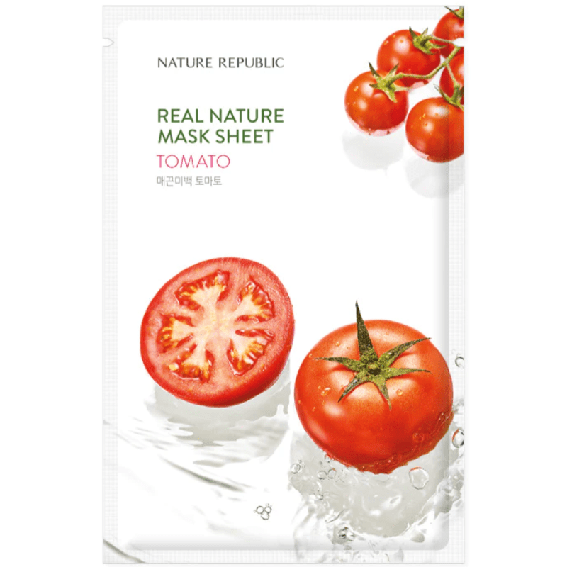 Top 16 Best Korean Face Masks for Oily Skin in Malaysia 2025 5 Nature Republic Real Nature Tomato Mask Sheet