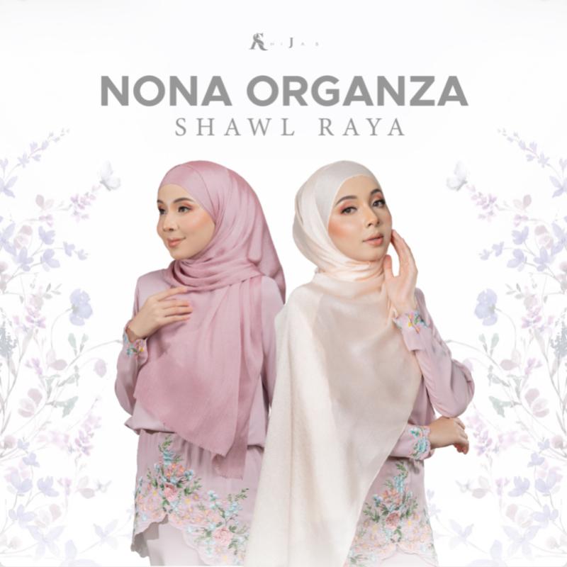 8 Selendang Raya Terbaik di Malaysia 2024 5 AS Hijab Nona Organza Shawl Raya
