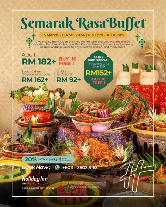 20 Bufet Ramadan Terbaik di Johor Bahru 2024 16 Holiday Inn JB City Centre e1710482199407
