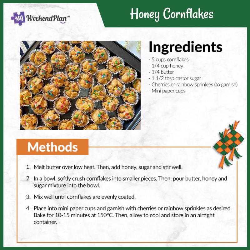 30 Easy & Delicious Kuih Raya Recipes in 2025 7 Honey Cornflakes 1