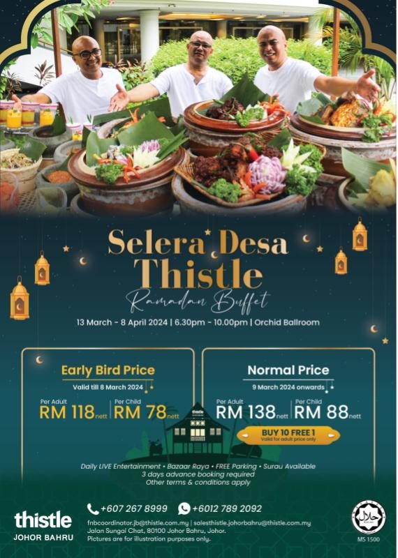 20 Bufet Ramadan Terbaik di Johor Bahru 2024 4 Hotel Thistle Johor Bahru e1710481051470