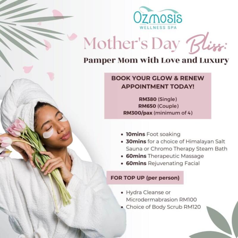 Check Out These 10 Mother's Day Promotions in Malaysia 2024 11 Ozmosis Wellness Spa 1